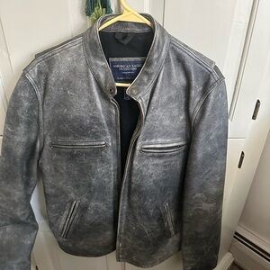 American Eagle Outfitters Men's Distressed Gray Jacket
